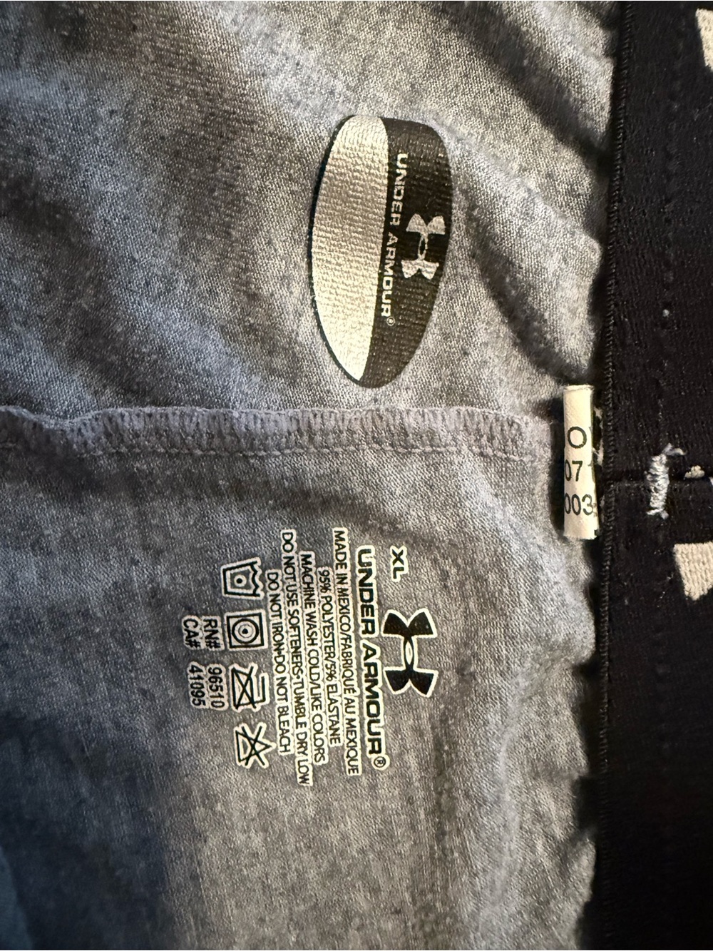 Under Armour Gray Athletic Shorts with Black Trim - Picture 7 of 8